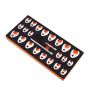 3/8" cr-mo steel crows foot wrench set, 24 pieces, SAE and metric