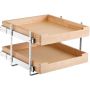 2-Tier Pull-Out Wooden Cabinet Organizer, 20x21 inches