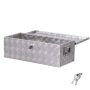 Aluminum sturdy tool box with lock, 30"x13"x9.6" silver