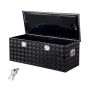 Aluminum tool box for trailer, 48"x19.5"x17.5", black