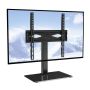 Swivel universal TV stand 32-55 inches with tempered glass base