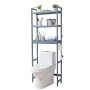 Over the Toilet 3 Tier Bamboo Storage Rack Grey