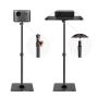 Height-adjustable projector floor stand, black, 30-63 cm