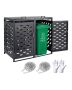 Trash Storage Outdoor 2 x 52.79 Gallon Waterproof Cabinet with Locking Lid