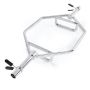Trap bar hex barbell, 50 mm, 360 kg, silver, with grooved handles