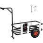 Beach Fishing Cart, 200 lbs, Steel, 11" Rubber Wheels, 7 Rod Holders