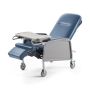 Reclining medical chair "geri", 3 positions, with wheels and padded seat