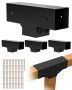 Pergola bracket set, T-shaped, 4 pcs., 92x92 mm for wood