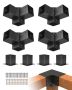 Pergola corner bracket set 10.2x10.2 cm, 8 pcs., wooden pole base