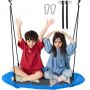 Blue 40-inch saucer-shaped swing for kids, 900D oxford fabric, 750 lb load capacity