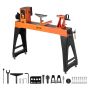 Wood lathe, 1500 W, variable speed, cast iron body