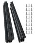 Black 40" Drawer Runners for Under Stairs Cabinet, Heavy Duty, Full Extension