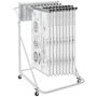 Mobile drawing and poster storage stand, adjustable, with 12 holders