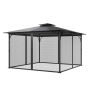 Gazebo Net 12x12x7.5 Feet, 4 Panel Outdoor Garden Curtains