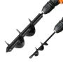 Auger drill set for planting, 40x220 mm and 80x300 mm, 3/8" hex bits