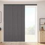 Panel vertical blinds, dark grey, 116-218 cm wide