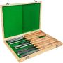 Lathe with HSS steel chisel set for wood, 8 pieces