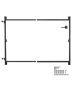 Iron gate installation kit for wooden fence, 36-60 inches
