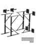 Gate corner bracket, 2 sets, black, iron, for reinforcing the gate frame