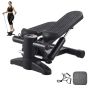 Step ladder for training with resistance bands and LCD monitor, 330 lb load capacity