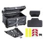 Universal 65 L aluminum motorcycle top case with leather lining, lock and back pad