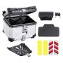 Motorcycle rear top case, 45 L, aluminum, waterproof, with lock and leather lining