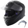 Motorcycle full face ABS helmet with bluetooth and interchangeable lens, DOT