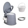 Portable camping toilet with 1.3 gal. inner bucket and paper holder
