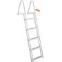 Removable 5-Step Pontoon Dock Ladder, 350 lb. Load Capacity, Non-Slip Steps, 4" Wide