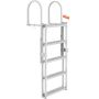 Dock Extendable Aluminum Ladder, 5 Steps, 67-79 Inches High
