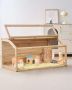 Wooden Dwarf Hamster Cage, 40x20x20 inches, 270° viewing angle, ventilated for gerbils, guinea pigs, mice