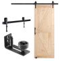 Wooden sliding barn door 30"x84" with hardware and handle