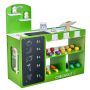 Wooden children's play mall with cash register and scales
