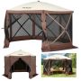 Gazebo-type camping tent with mesh, 12x12 feet, portable