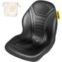Universal tractor and mower vinyl seat with backrest, 8" x 11.5"