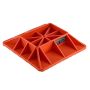 Jack base and handle bracket, 295x295 mm, red, 7000 lb lifting capacity