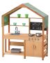 Wooden children's kitchen play set with accessories