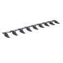 Bucket tooth bar 72 inches, 9 teeth, bolt-on design
