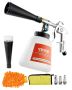 Car cleaning air gun with 2 nozzles and 1L bottle