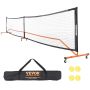 Portable 22ft Pickleball Net Set with Metal Frame and Basket, Weather Resistant