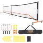 Pickleball net set with metal frame, 6.7 m, portable