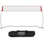 Freestanding volleyball training net with adjustable height and carrying bag