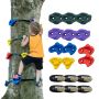 Ninja tree climbing set with holders and straps, for outdoor training