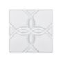 3D wall panels, 33 pcs., PVC, matte white, 11.81x11.81 cm, interior decor
