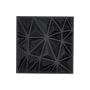 3D PVC wall panels diamond shape, 33 pcs., matte black, 11.81x11.81 cm