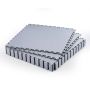 Modular non-slip PVC garage floor tiles, 16 pcs., 513x513 mm, light gray