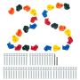 Rock climbing holders with fasteners, various sizes and colors