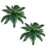 Artificial Boston Fern, 2 pcs, Large, 31-34 inches, for Wall