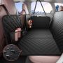 Backseat extension for dogs, car hammock 52"x24.8", with mesh and storage box