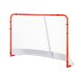 Hockey goal with steel net, 72"x48", portable, white/red
